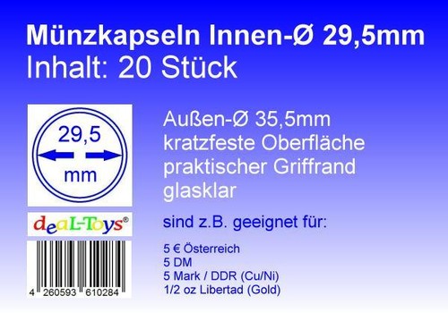 Münzkapseln 5 mm - 20,