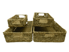 Regalkorb Schrankkorb Aufbewahrung Korb Seegras 4 verschiedene Größen