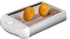 Weißer Flachtoaster EPIQ Toaster Tischröster für Brötchen mit Timer 600 Watt 