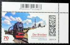 Bund 2024 Mi3817 Der Brocken Blocksberg Sachsen-Anhalt Harz Lokomotive Stamp MNH