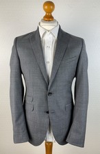 NEU! SAVILE ROW by CLUB OF GENTS Gr. 46 L ( 88 ) Sakko grau 100% Schurwolle 90A