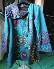 Damen Mädchen Mantel bestickt