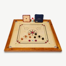 UBERGAMES Carrom Board Set 84 x 84cm Hartholz handgefertigt in Indien NEU
