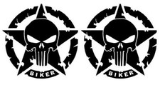 2x Skull Auto Aufkleber 9x9 cm