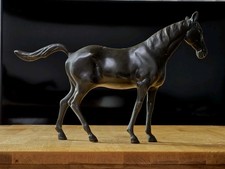 Pferd Figur Statue Bronze 37cm Länge Skulptur Figur Kunst 1,25 Kilo