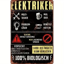 Blechschild Elektriker