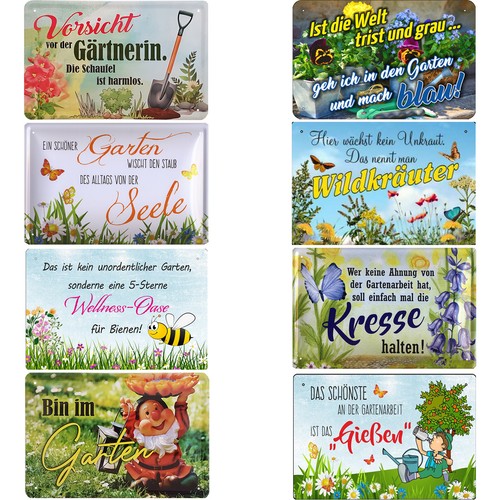 Garten blechschild sprüche - blechschild,