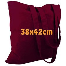 25 Baumwolltaschen | 38x42 cm | unbedruckt | mit zwei langen Henkeln | bemalb...