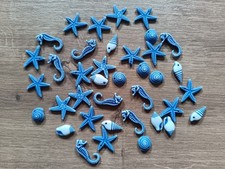 Teils gebraucht, Streudeko maritim, Seepferdchen, Muscheln, Seestern, Dekoration