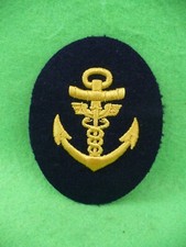 DDR NVA VM Ärmelabzeichen Dienstgrad Maat Verwaltungs Laufbahn blau gestickt