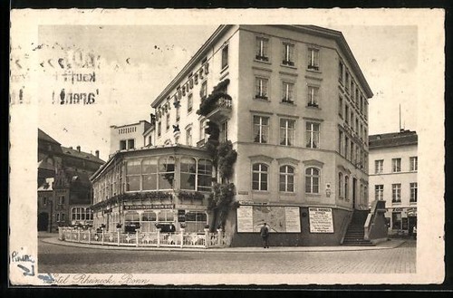 Ansichtskarte bonn hotel - ansichtskarte, bonn,