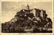 Ranis Thüringen alte Ansichtskarte 1931 gelaufen Partie an der Burg Ranis Hügel