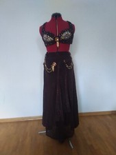 Bauchtanzkostüm braun mit Nackholder BH