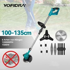 YOFIDRA®Akku Rasentrimmer Akkurasenmäher Gartenkantenfräser Ohne Akku für Garden