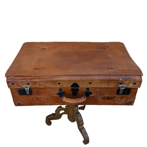 Vintage lederkoffer - vintage,