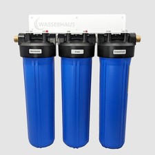 Hauswasseranlage Eisenfilter Triple BIG BLUE 20" | Brunnenwasser | Brunnenfilter