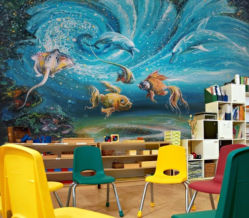 Gemalt delfin q2621 - q2621, tapete