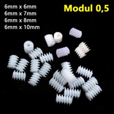 0,5 Modul Kunststoff 6mm Schnecke Zahnrad Getriebe für 2mm Motor Welle RC Modell