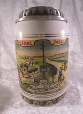 Bierkrug, Deutsche Post, Sammlerkrug, Zinndeckel, Jahreswechsel 2001/2002