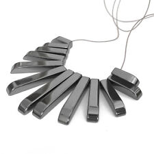 Hämatitperlen Stäbchen 12-29 mm Strang 13 Perlen Anhänger nenad-design AN065