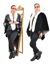 A49 KANIN WENDEPONCHO MIT