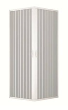 Easy Kit Duschkabine aus PVC, 80x80, 90x90 cm, Höhe 185 cm, weiß, Ecköffnung 