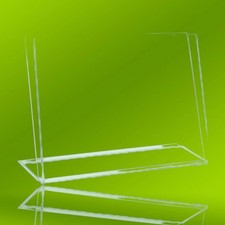 Vitadisplays® L-Aufsteller DIN A4 Querformat Tischaufsteller L-Ständer, stabil