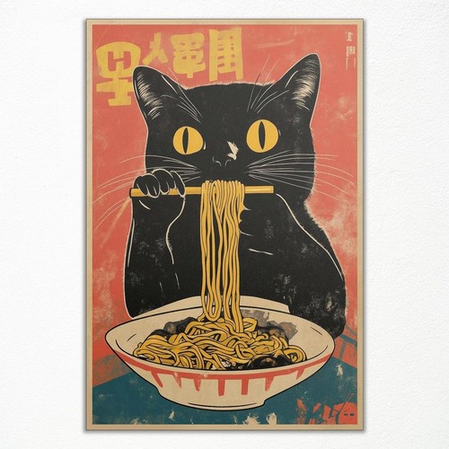 Vintage leinwand 30x40cm katze - vintage,