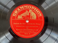 Deutsch Die Uhr Kienzle Uhrenfabrik Werbeplatte Schellackplatte 1933 Uhren 