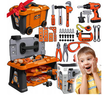 Werkzeug Set für Kinder mit Bohrmaschine & Werkzeugkoffer – Lernspielzeug ab 3 J