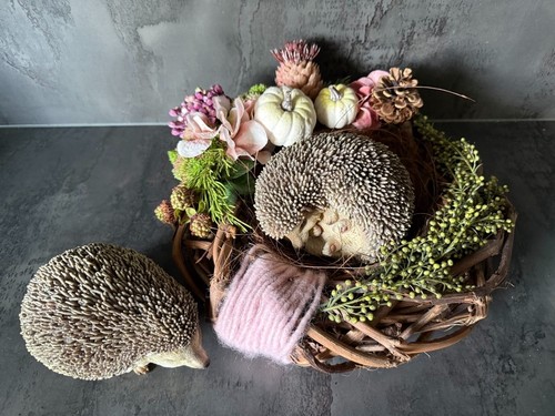 Herbstdeko mit igeln - igeln, –