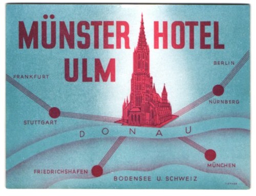 Kofferaufkleber ulm münster - kofferaufkleber, ulm,