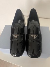 PRADA Loafer Pumps Lack-Leder Schwarz Gr.38,5 Neuwertig in OVP