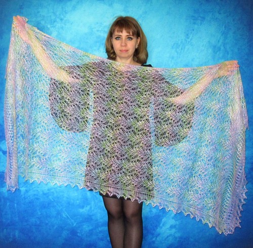 Gestrickter ziegenflaum schal - gestrickter,