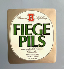 Bieretikett-Beerlabel , Privatbrauerei MORITZ FIEGE  Pils ,  Bochum / NRW #391#