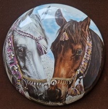 ARABER PFERDE Porzellan Bild