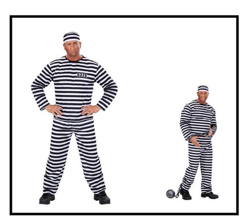 Sträfling herren kostüm - sträfling,