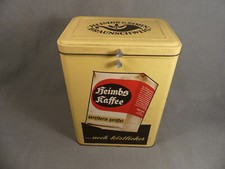 Heimbs & Sohn Kaffee Braunschweig Kaffeedose alt Blechdose 30 cm hoch