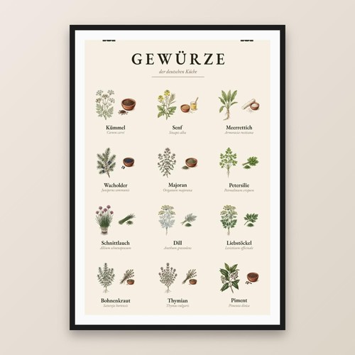 Gewürze poster deutsche - gewürze,