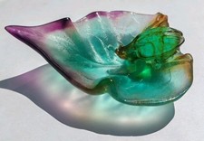 Daum Nancy France Schale mit Käfer Scarab, pate de verre, smaragd lila