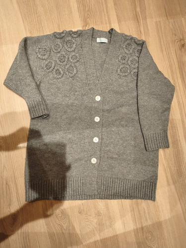 Damen jacke graue wolle - jacke,