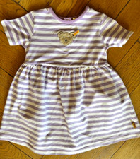 NEU * süßes Kleid von STEIFF * Gr. 92 * lila-weiß gestreift * Steiff-Teddy