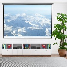 Beamerleinwand 203CM Projektionsleinwand Rolloleinwand Beamer Heimkino 1:1 📽️