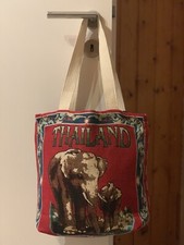 Elephant Tasche Unisex Baumwolle NordThailand Chiangmai Bangkok Rot NEU