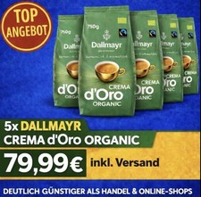 5X 750gr Bio Dallmayr Crema