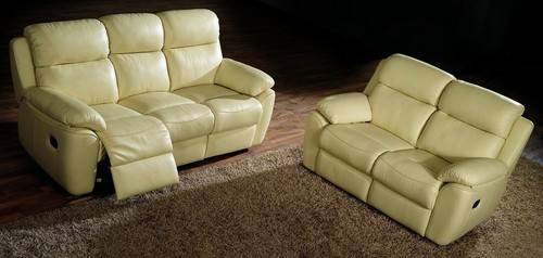 Sofa set leder - set,