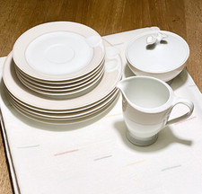 Hutschenreuther Fleuron Chloé Decor Fontaine 12 Teilig Teller Milch & Zucker Set