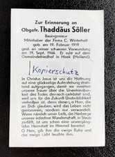 Sterbebild a. Miltenberg, gef. 19.09.44 Festung Hoek Holland,  Stätte Ysselstein