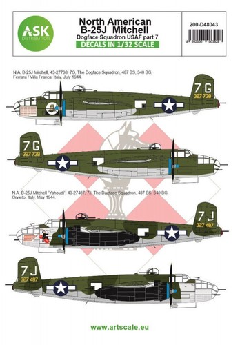 25j mitchell part us - b-25j,