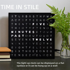 WordClock Wortuhr LED Wanduhr Standuhr BoxClock Die Wortuhr für den Schreibtisch